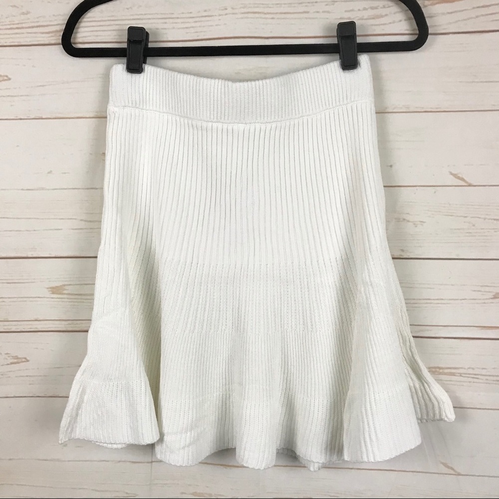 Free People Solid Gold Cream Ruffle Skirt Small NWT - Picture 8 of 14